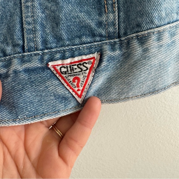 Vintage Georges Marciano For Guess Jean Jacket 80s 90s Denim Size Medium - Picture 5 of 13